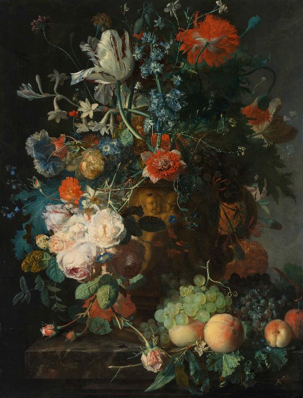 Jan van Huijsum Still Life with Flowers and Fruit oil painting picture